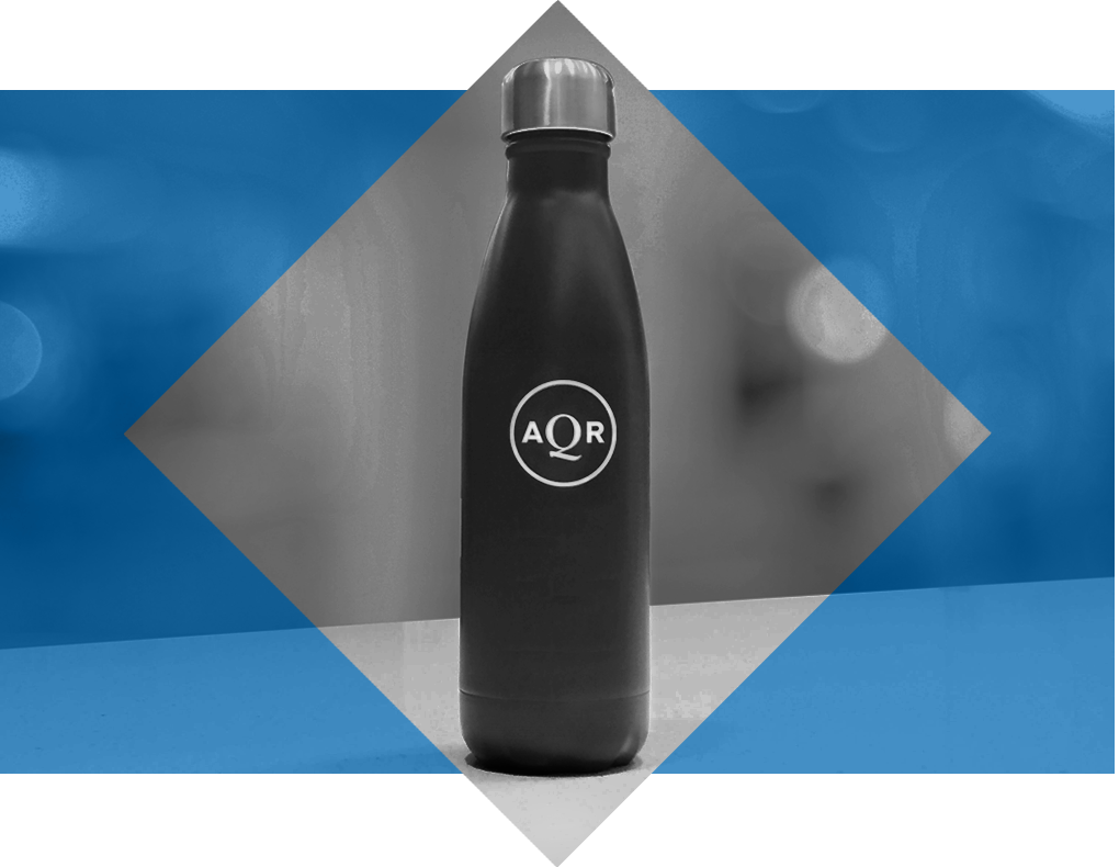 A reusable water bottle with the Gsmkt MAX logo on the front.